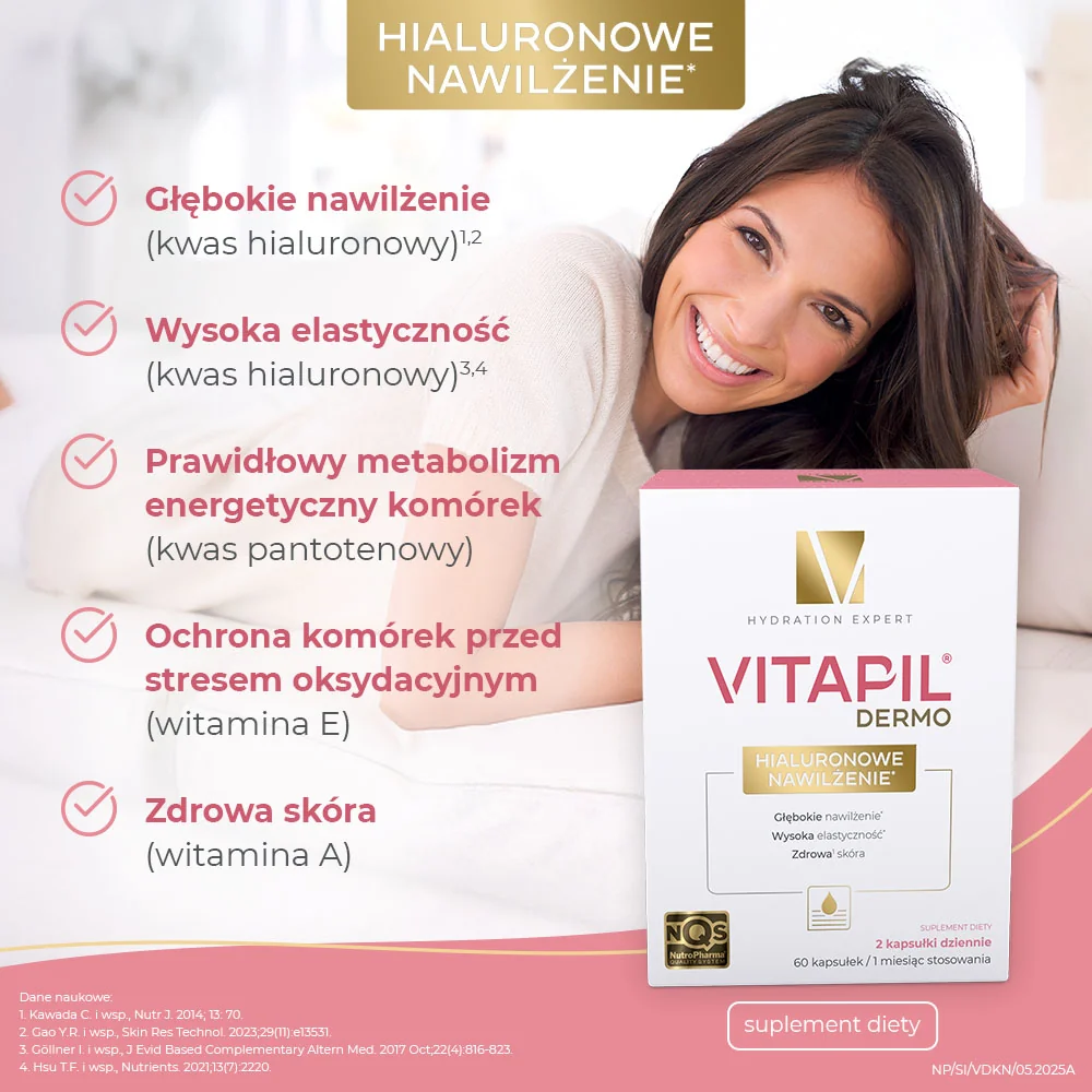 Vitapil Dermo Hialuronowe nawilżenie, 60 kapsułek