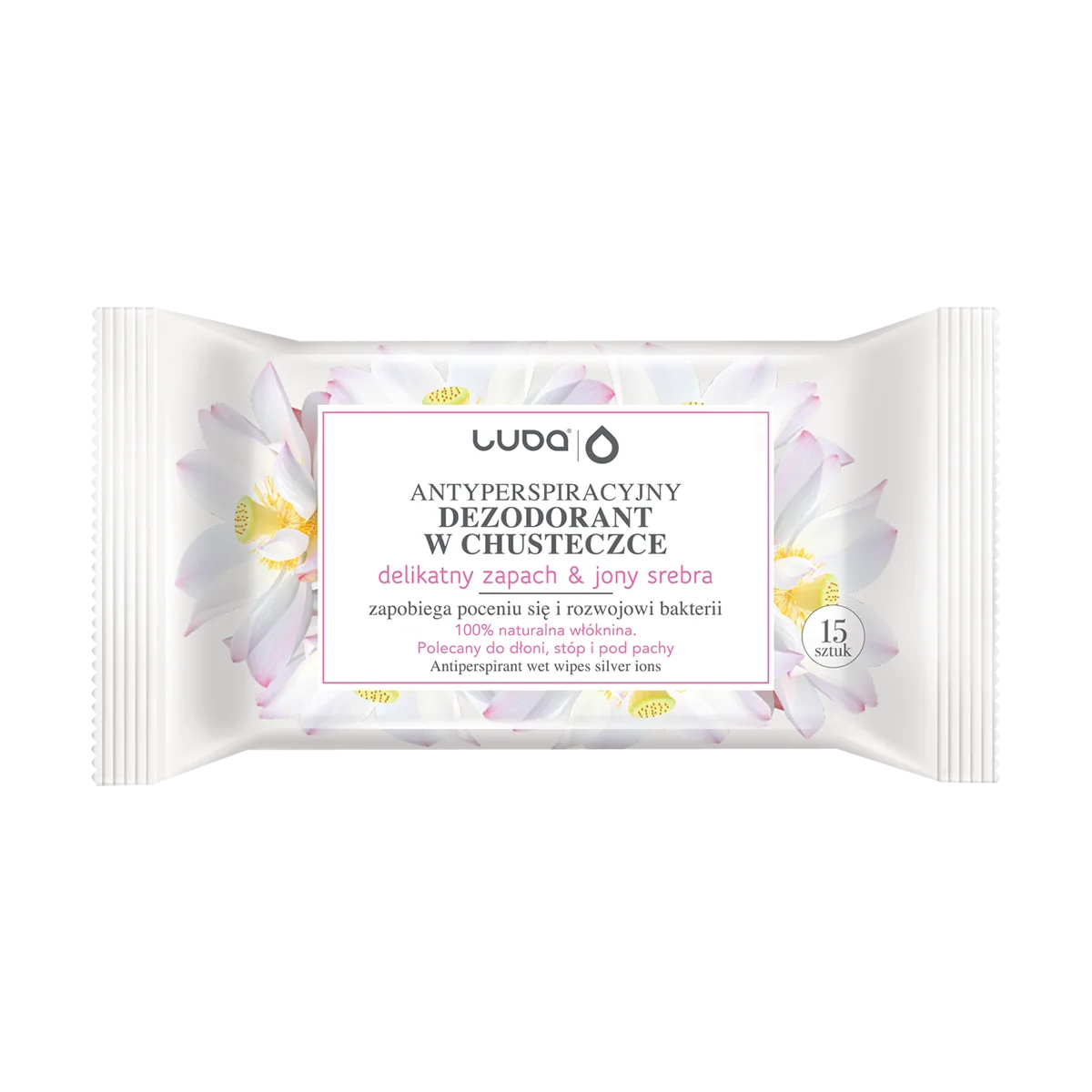 Luba antyperspiracjyny dezodorant w chusteczce, 15 szt.