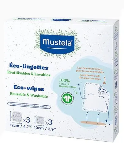 Mustela Eco-chusteczki wielokrotnego użytku, 6 szt.