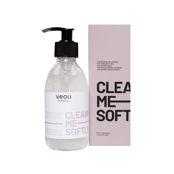 Veoli Botanica Cleaning Me Softly żel nawilżająco-łagodzący do mycia twarzy, 190 ml