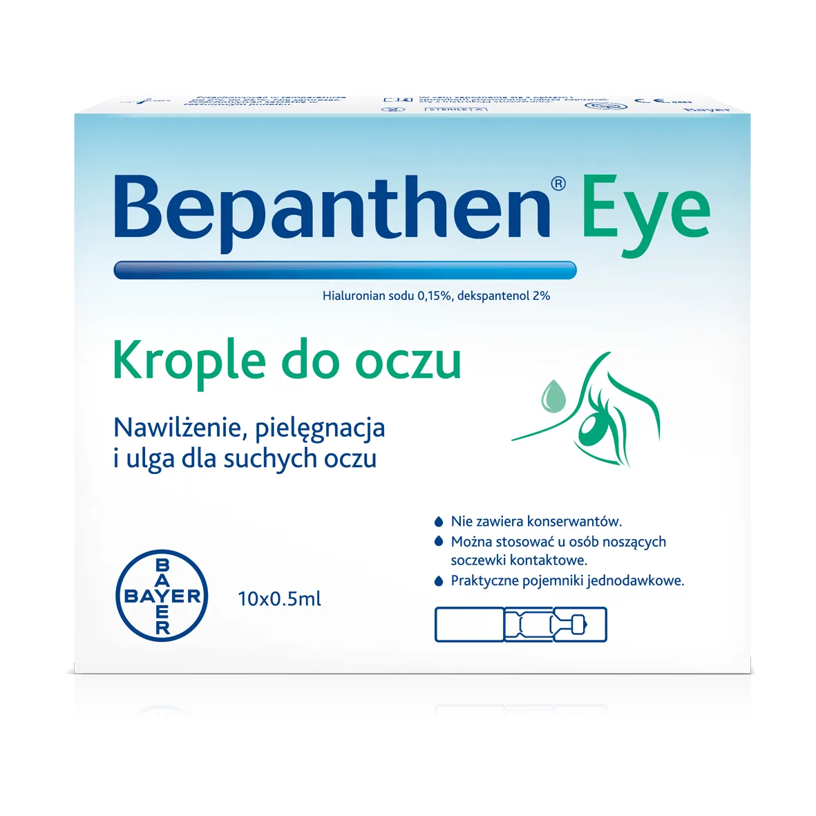 Bepanthen Eye, krople do oczu, 10x 0,5 ml