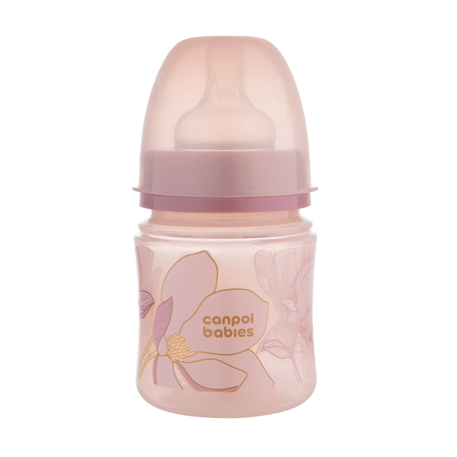 Canpol Babies EasyStart GOLD różowa butelka antykolkowa 120 ml, 1 sztuka