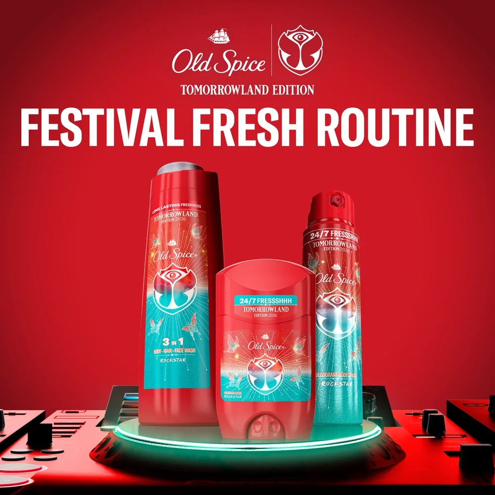 Old Spice Tomorrowland Zestaw dezodorant w sztyfcie, 50 ml + dezodorant w sprayu, 150 ml + żel pod prysznic, 250 ml + kosmetyczka