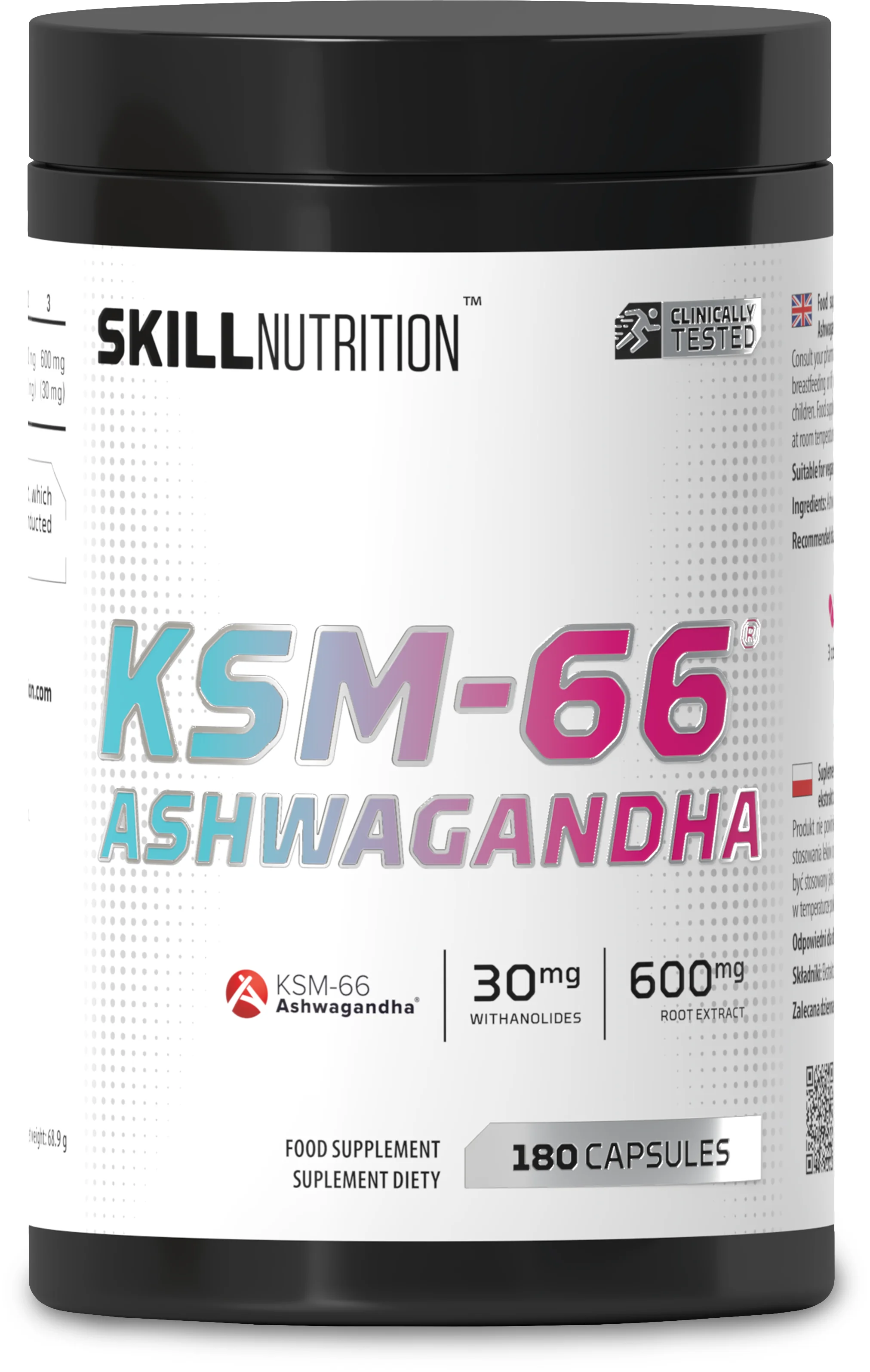 Skill KSM-66 Ashwagandha 180 kapsułek wegańskich