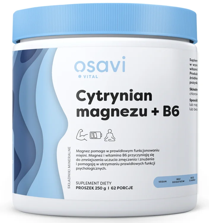 Osavi Cytrynian Magnezu + B6 proszek, 250 g