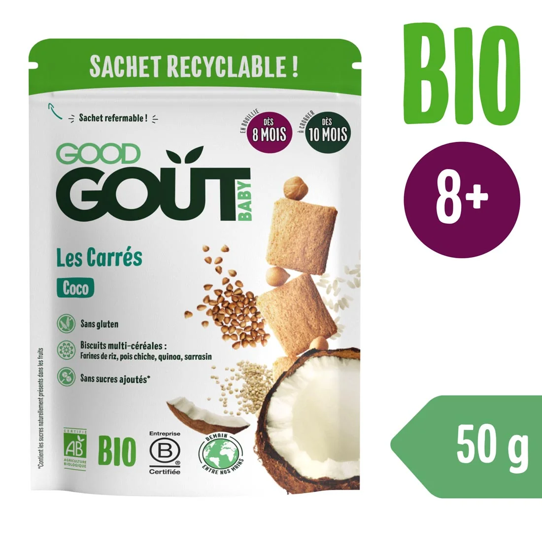 Good Gout BIO kosteczki kokosowe, 50 g
