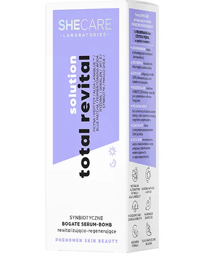 SheCare Total Revital Solution synbiotyczne bogate serum-bomb rewitalizująco-regenerujące, 30 ml 