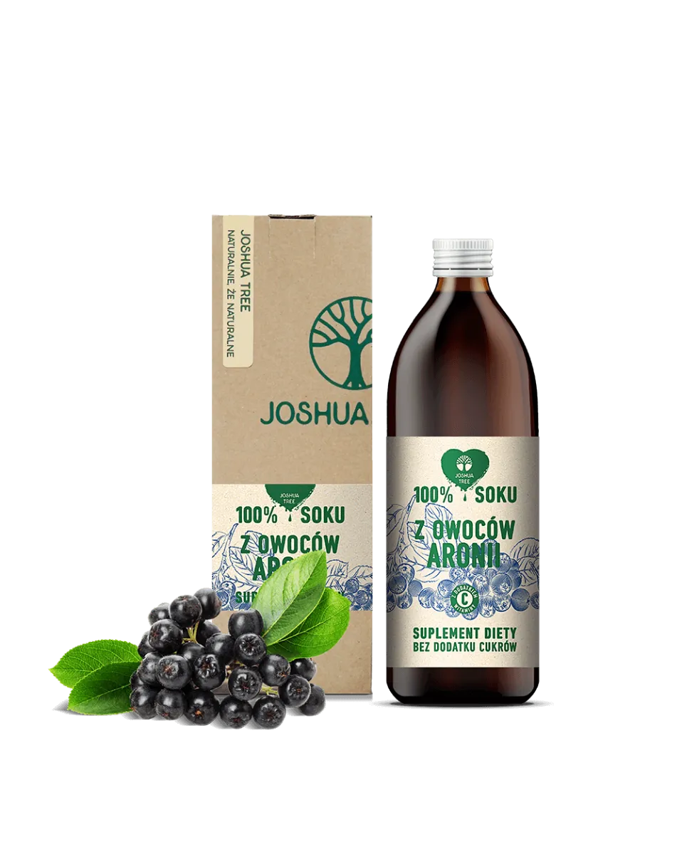 Joshua Tree sok z owoców aronii z dodatkiem witaminy C, suplement diety, 500 ml