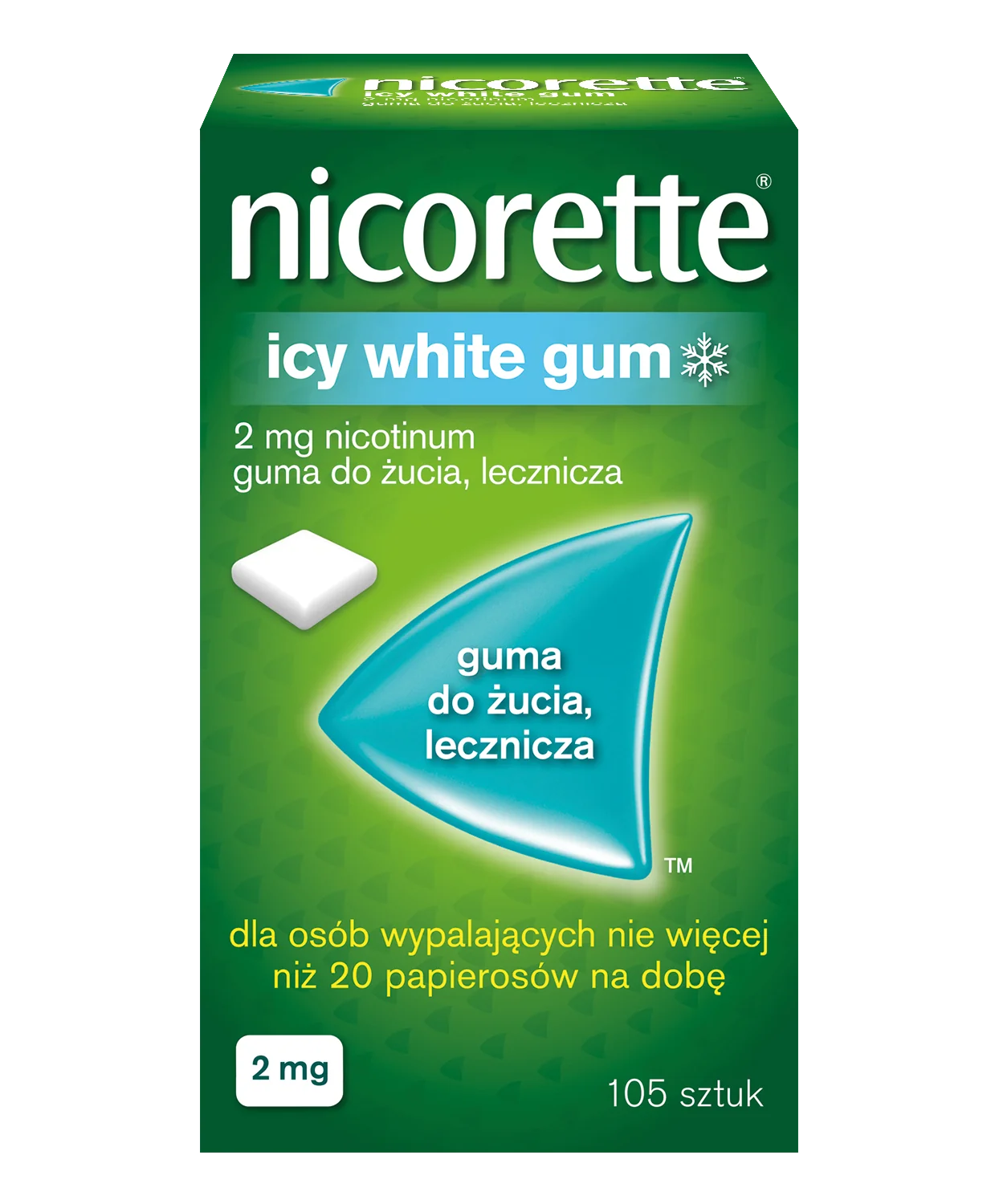 Nicorette Icy White Gum 2 mg 105 gum do żucia