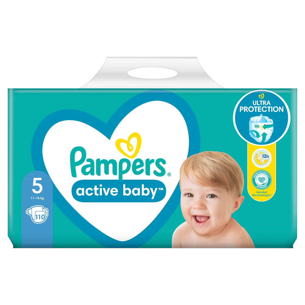 Pampers Active Baby pieluchy, rozmiar 5, 11-16 kg, 110 szt.