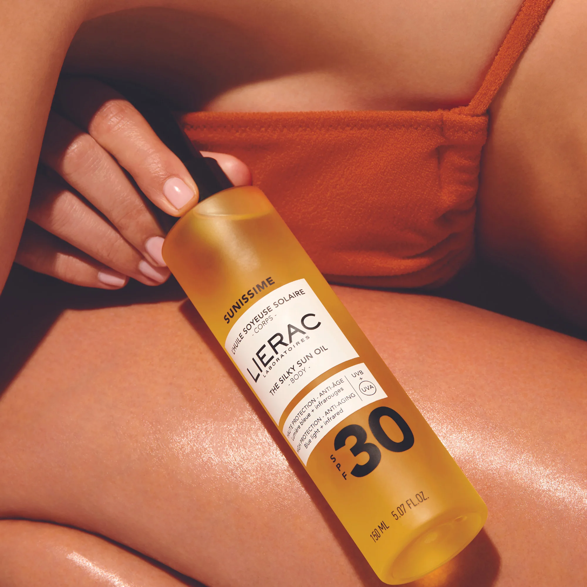 Lierac Sunissime jedwabisty olejek ochronny do ciała SPF30, 150 ml