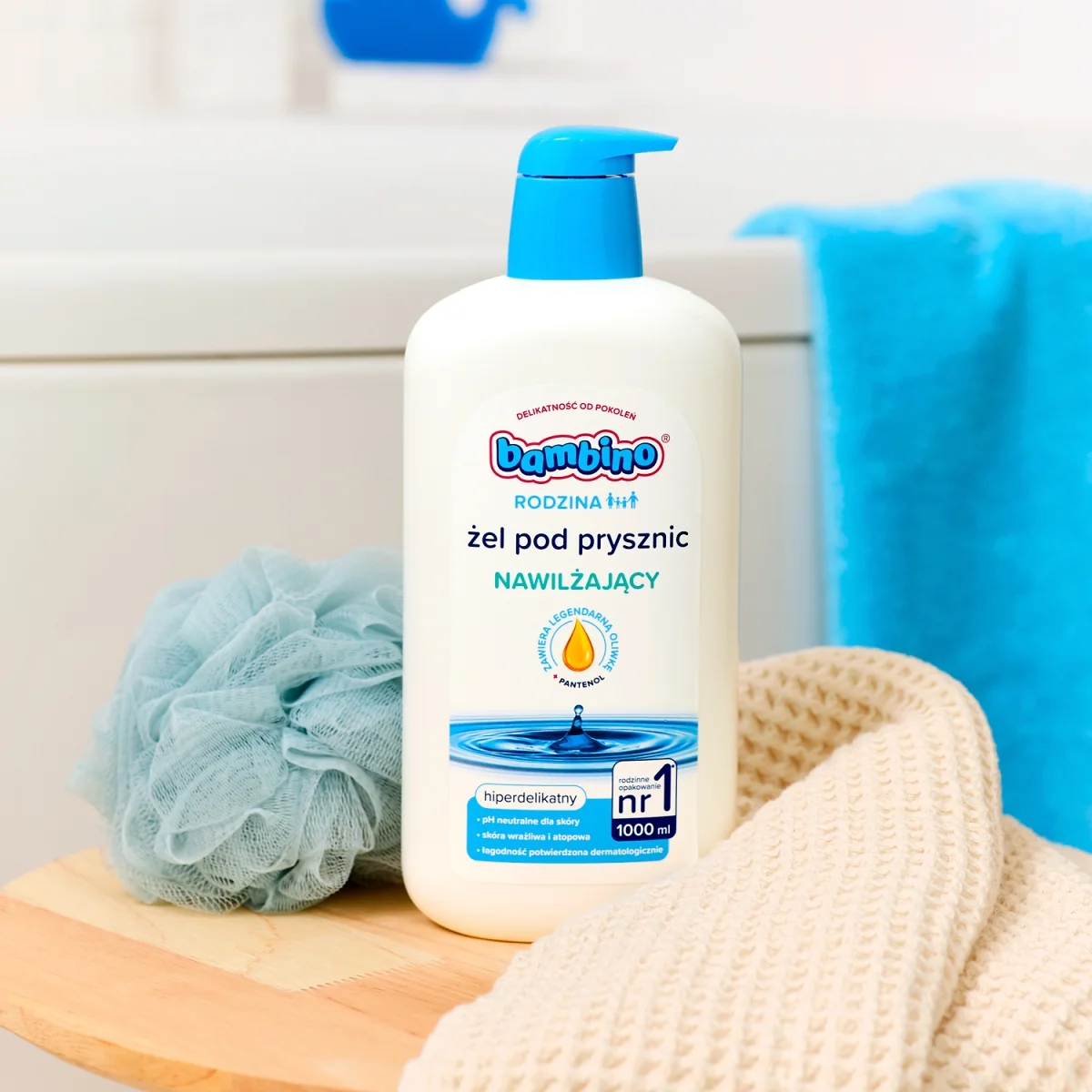 Bambino Rodzina nawilżający żel pod prysznic, 1000 ml