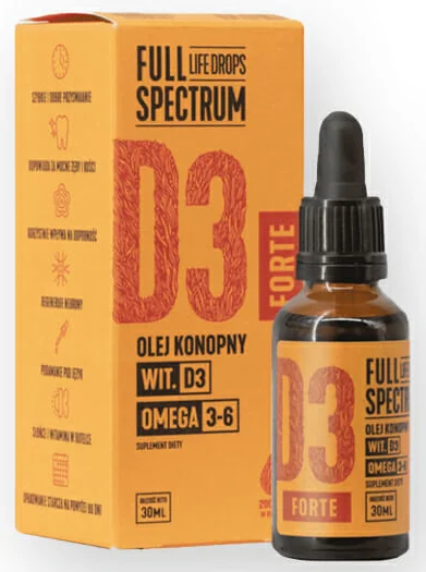 Full Spectrum D3 Forte olejek konopny, suplement diety, 30 ml 30 ml