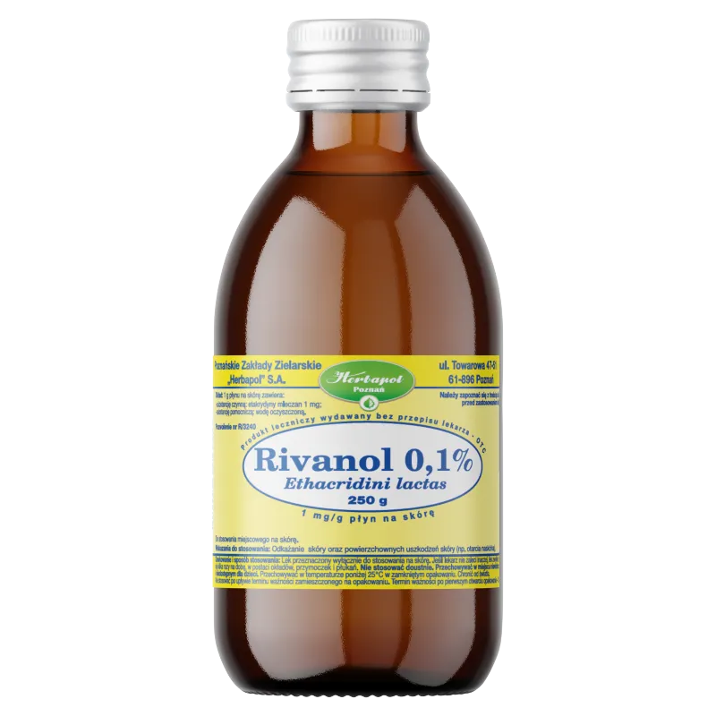 Rivanol, 0,1%, 1 mg/g, płyn na skórę 250 g