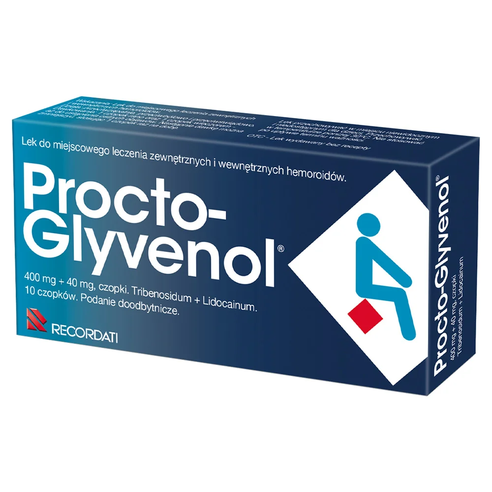 Procto-Glyvenol 400 mg + 40 mg, 10 czopków