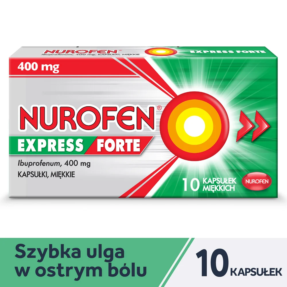 Nurofen Express Forte 400 mg 10 kapsułek