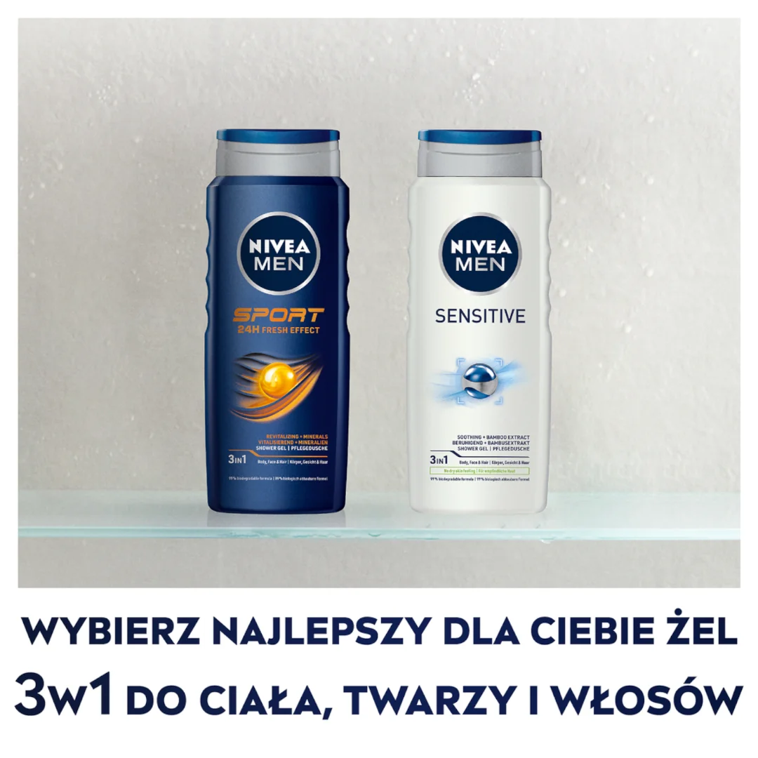 Nivea Men Sensitive Żel pod prysznic, 500 ml