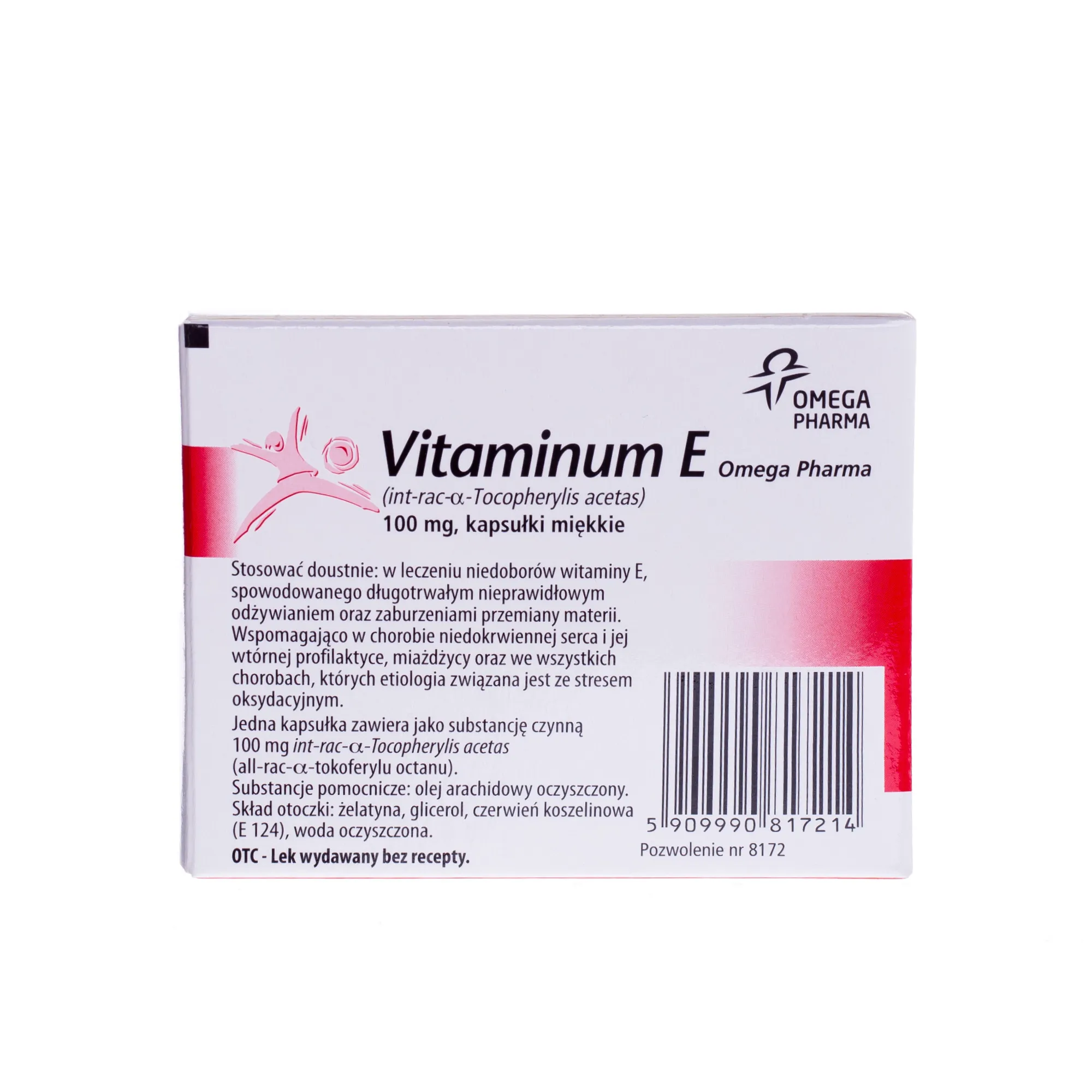 Vitaminum E Omega Pharma, 100 mg, 30 kapsułek miękkich 