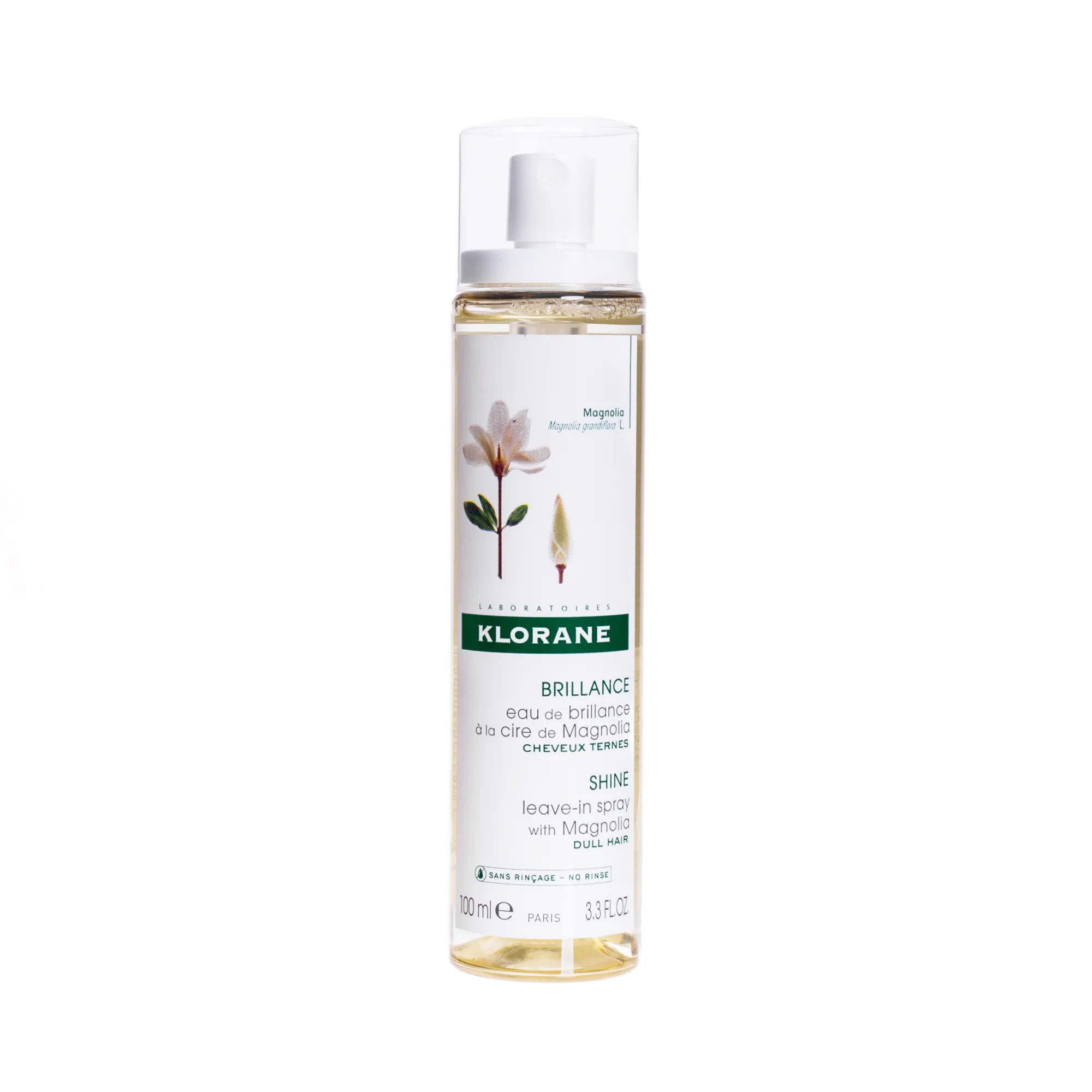 Klorane, nabłyszczający spray do włosów na bazie wosku z magnolii, 100 ml