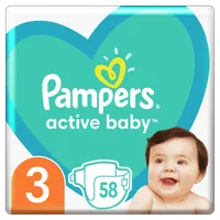 Pampers Active Baby, pieluchy, rozmiar 3, 6-10 kg, 58 sztuk