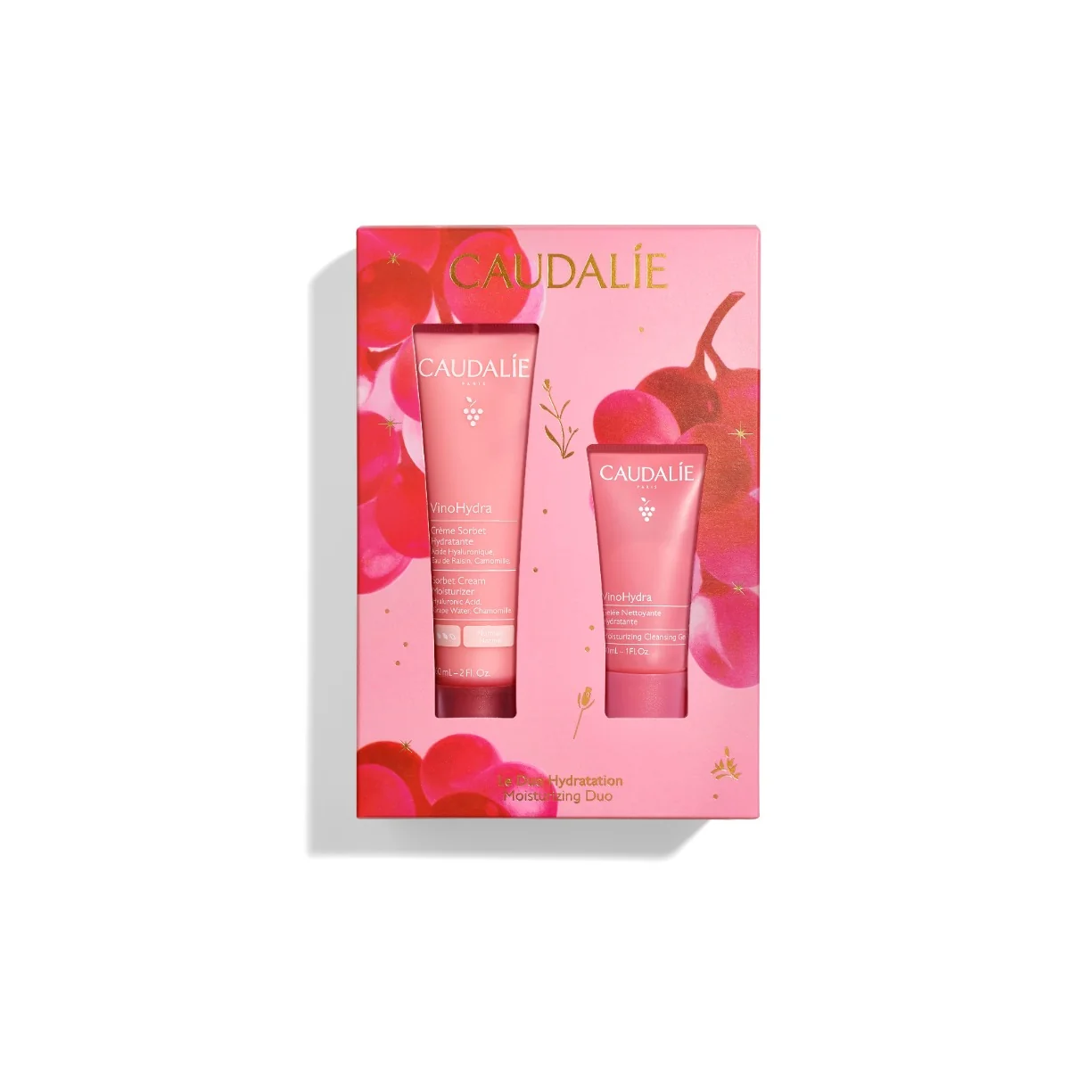 Caudalie Zestaw Hydratation VinoHydra nawilżający krem sorbet, 60 ml + nawilżający żel myjący, 30 ml