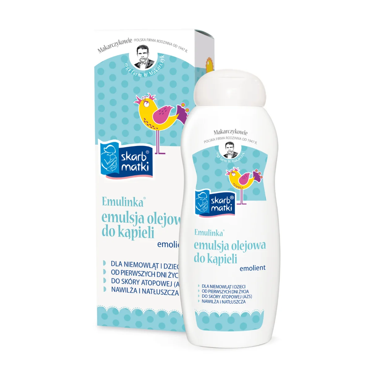 Skarb Matki Emulinka emulsja olejowa do kąpieli dla niemowląt i dzieci od pierwszych dni życia, 250 ml