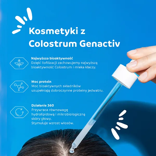 Genactiv Maska z colostrum do skóry głowy i włosów, 250 ml 