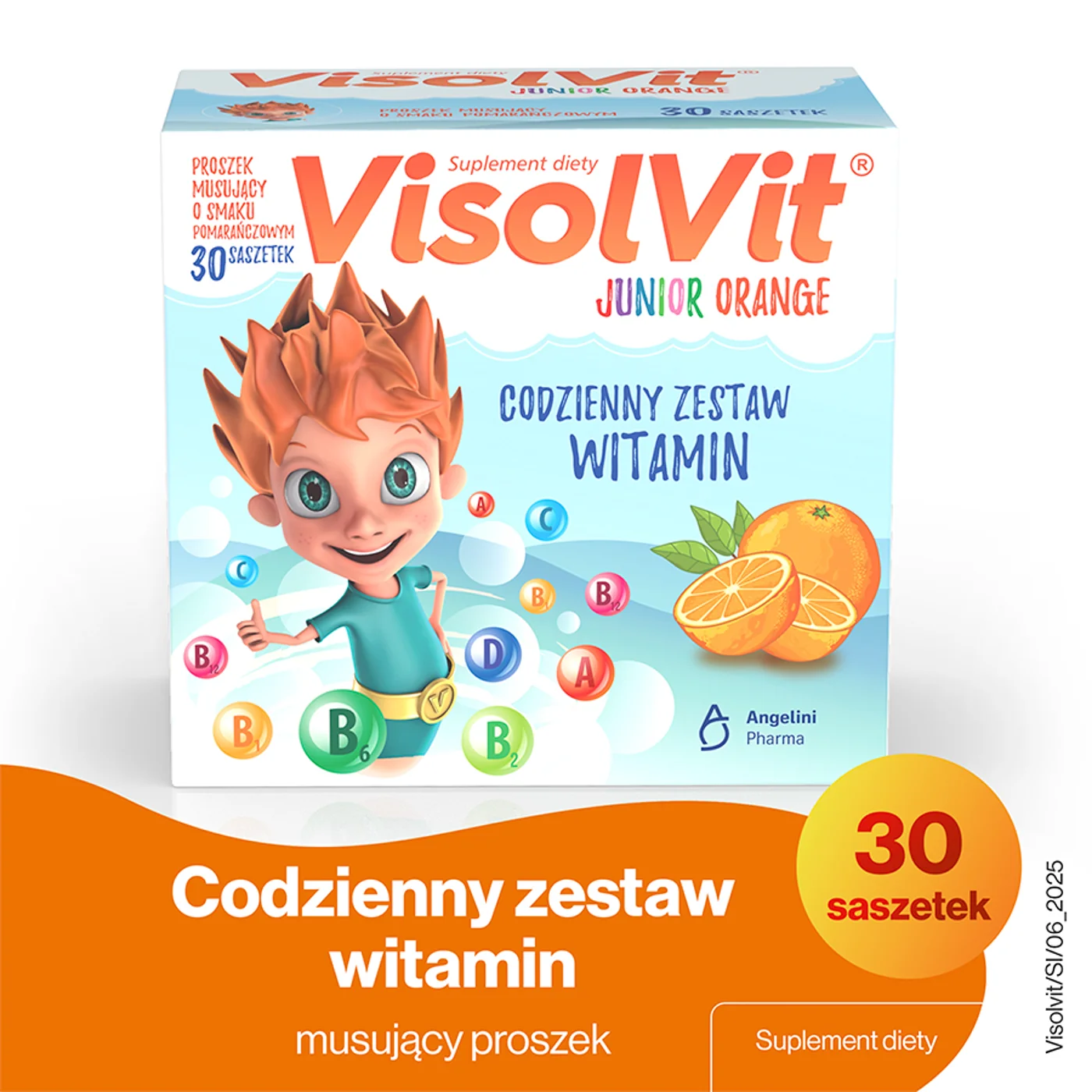 Visolvit Junior Orange smak pomarańczowy, 30 saszetek