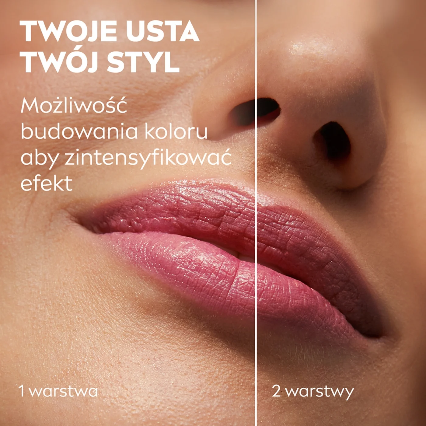 Nivea Caring Beauty 3w1 pomadka pielęgnująca Rose, 4,8 g
