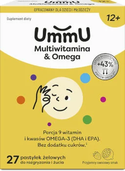 Ummu Multiwitamina & Omega 12+ 27 pastylek żelowych Ummu Multiwitamina & Omega 12+ 27 pastylek żelowych