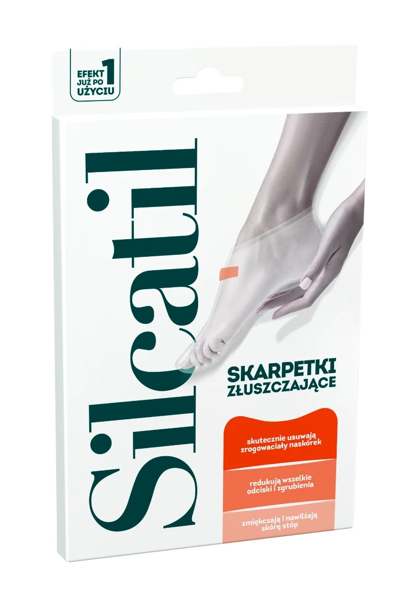 Silcatil skarpetki złuszczające do stóp, 1 para