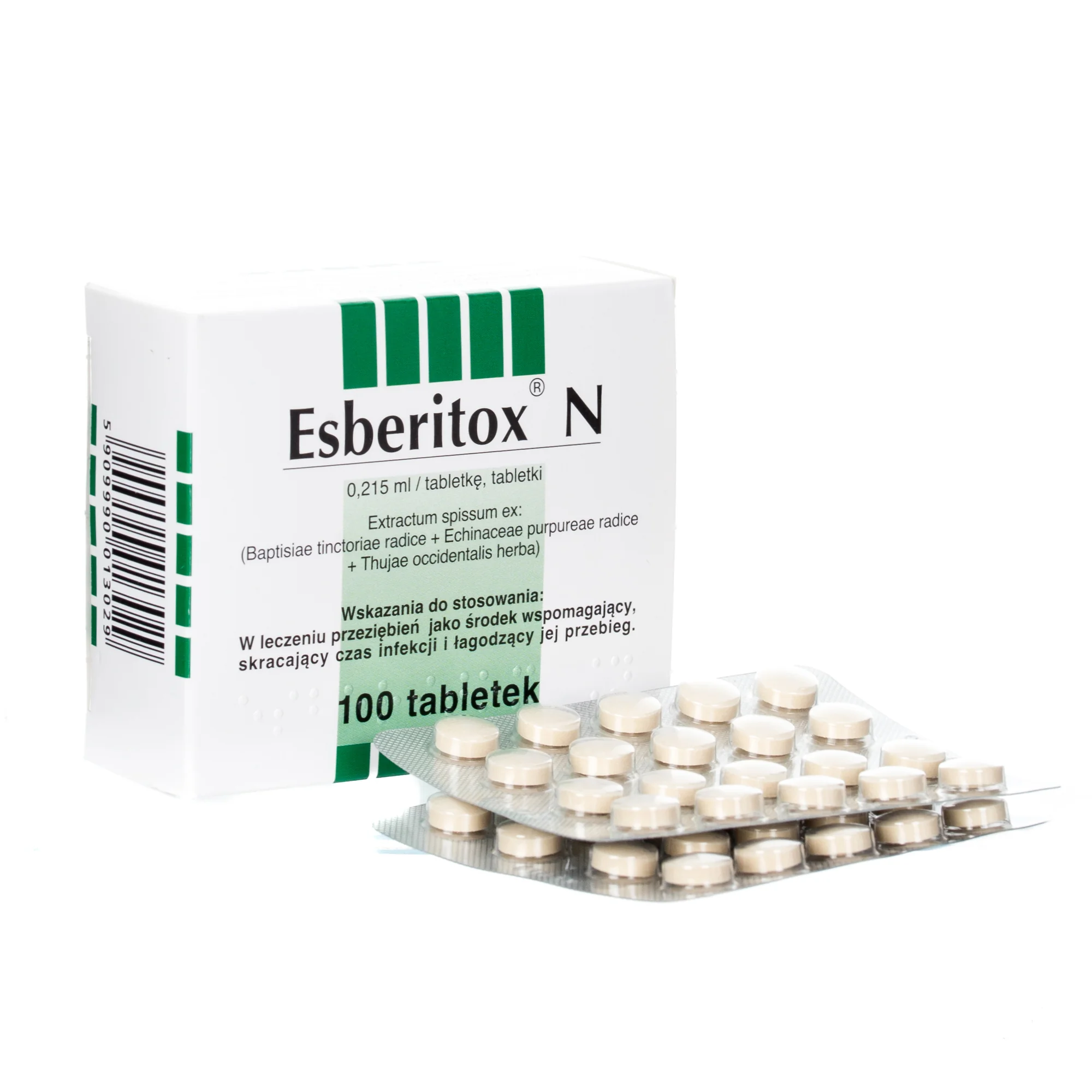 Esberitox N 10 mg + 7,5 mg + 2 mg, 100 tabletek