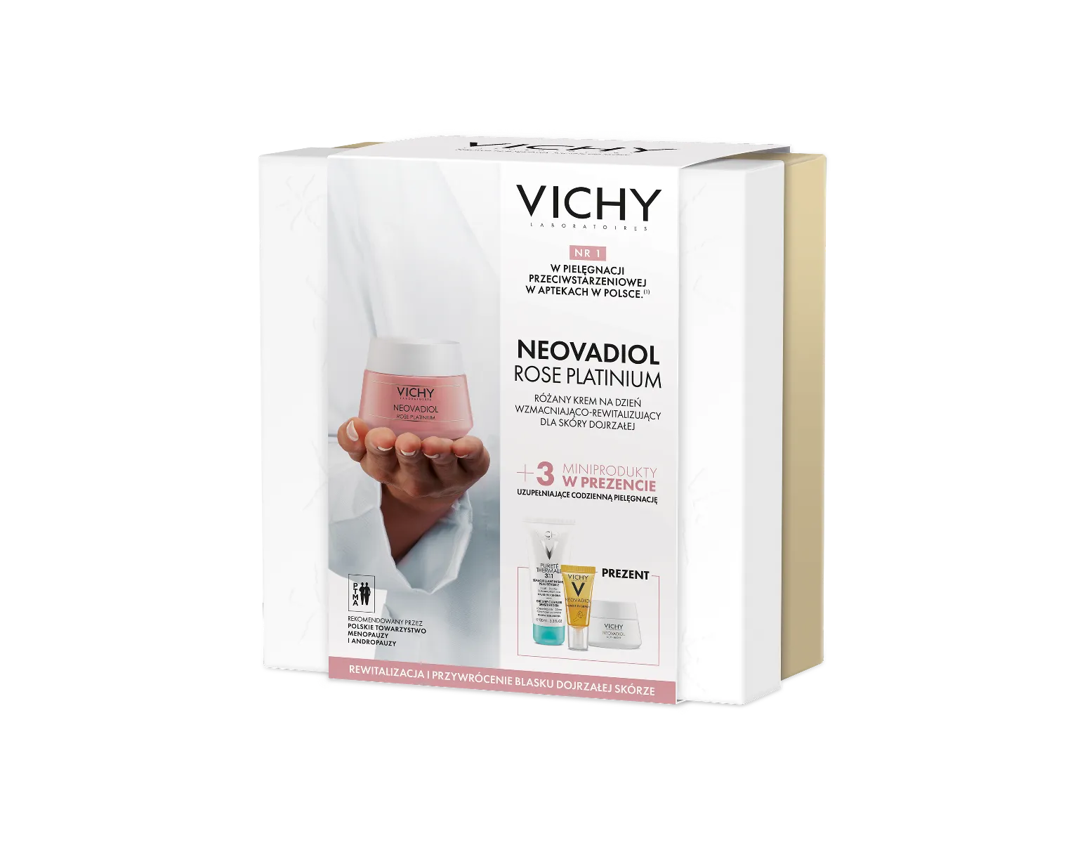 Rewitalizujący Zestaw Vichy Neovadiol Rose Platinum na dzień, 50 + 100 + 5 + 15 ml