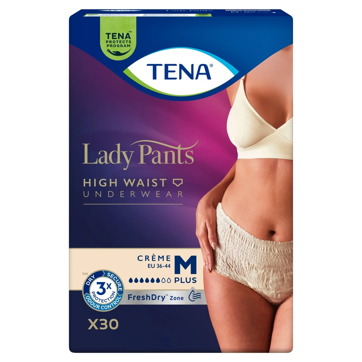 TENA Lady Pants Crème bielizna chłonna Plus  M, 30 sztuk