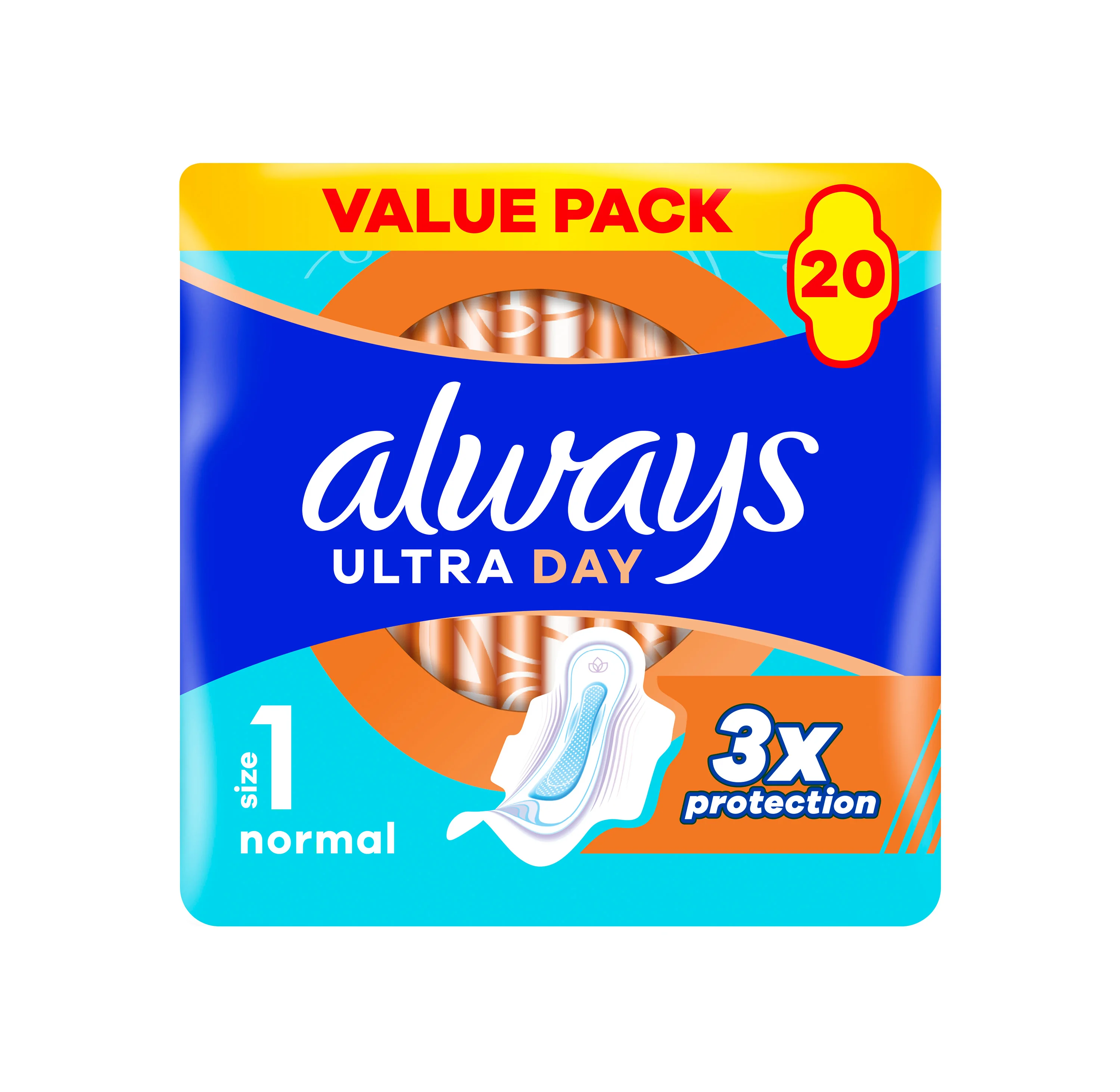 Always Ultra Normal podpaski ze skrzydełkami rozmiar 1, 20 sztuk