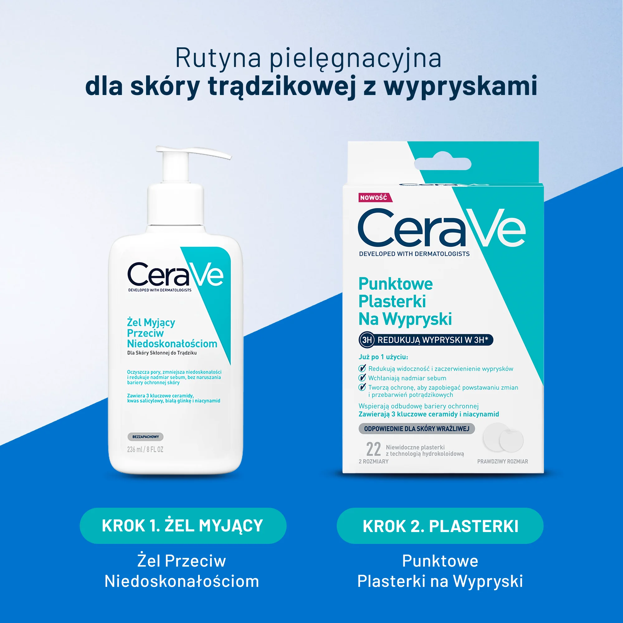 CeraVe punktowe plasterki na wypryski, 22 sztuki