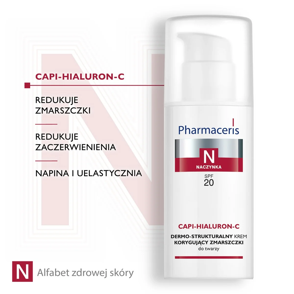 Pharmaceris N Capi-Hialuron-C krem dermo-strukturalny korygujący zmarszczki SPF 20, 50 ml