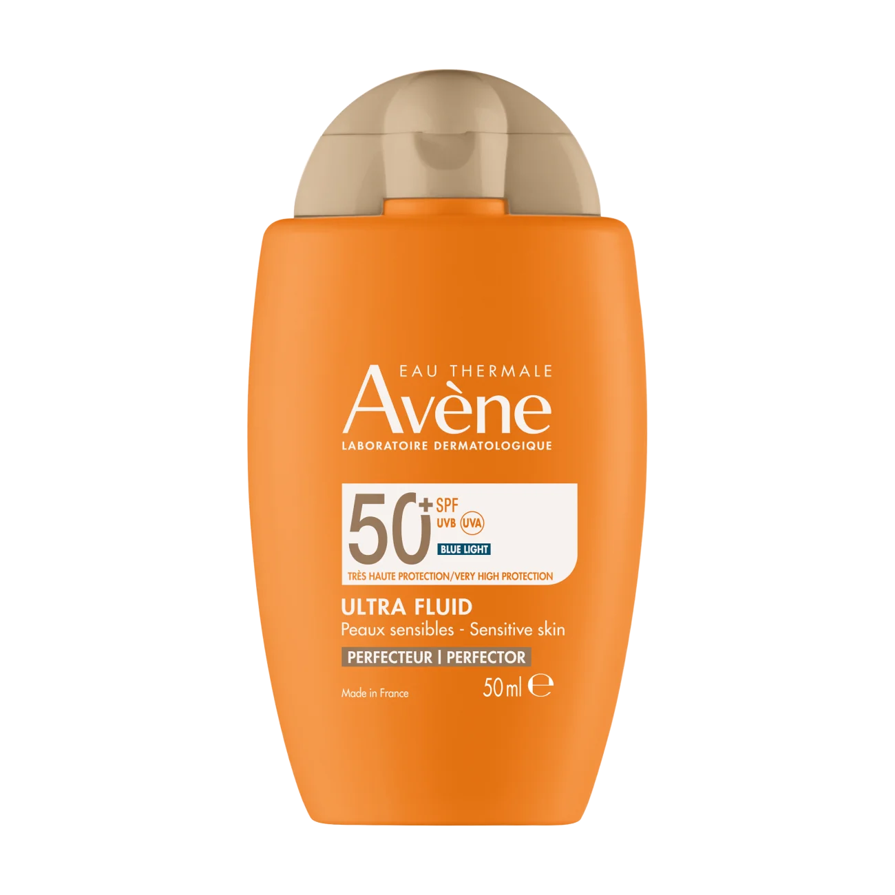 Avène Bardzo wysoka ochrona przeciwsłoneczna Ultra Fluid Perfector SPF 50+, 50 ml