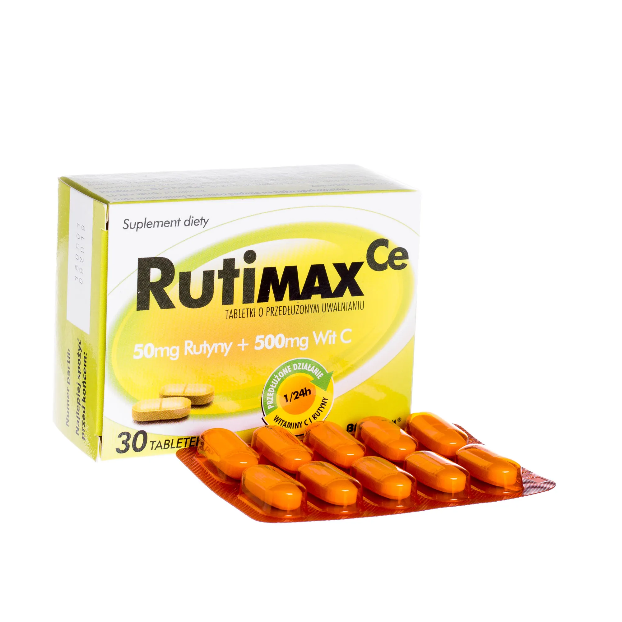 Rutimax CE 50 mg + 500 mg, 30 tabletek
