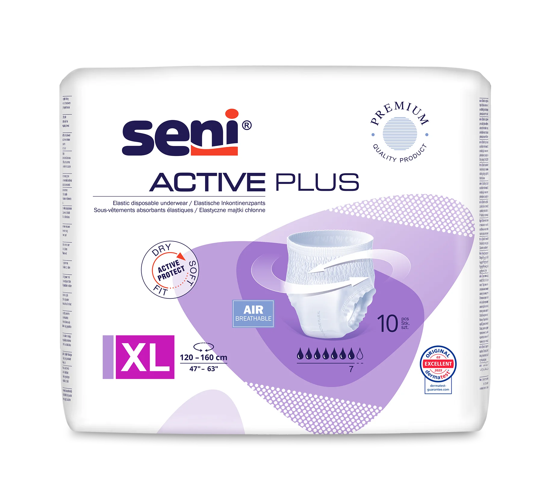 Seni Active Plus majtki chłonne, rozmiar XL, 10 sztuk