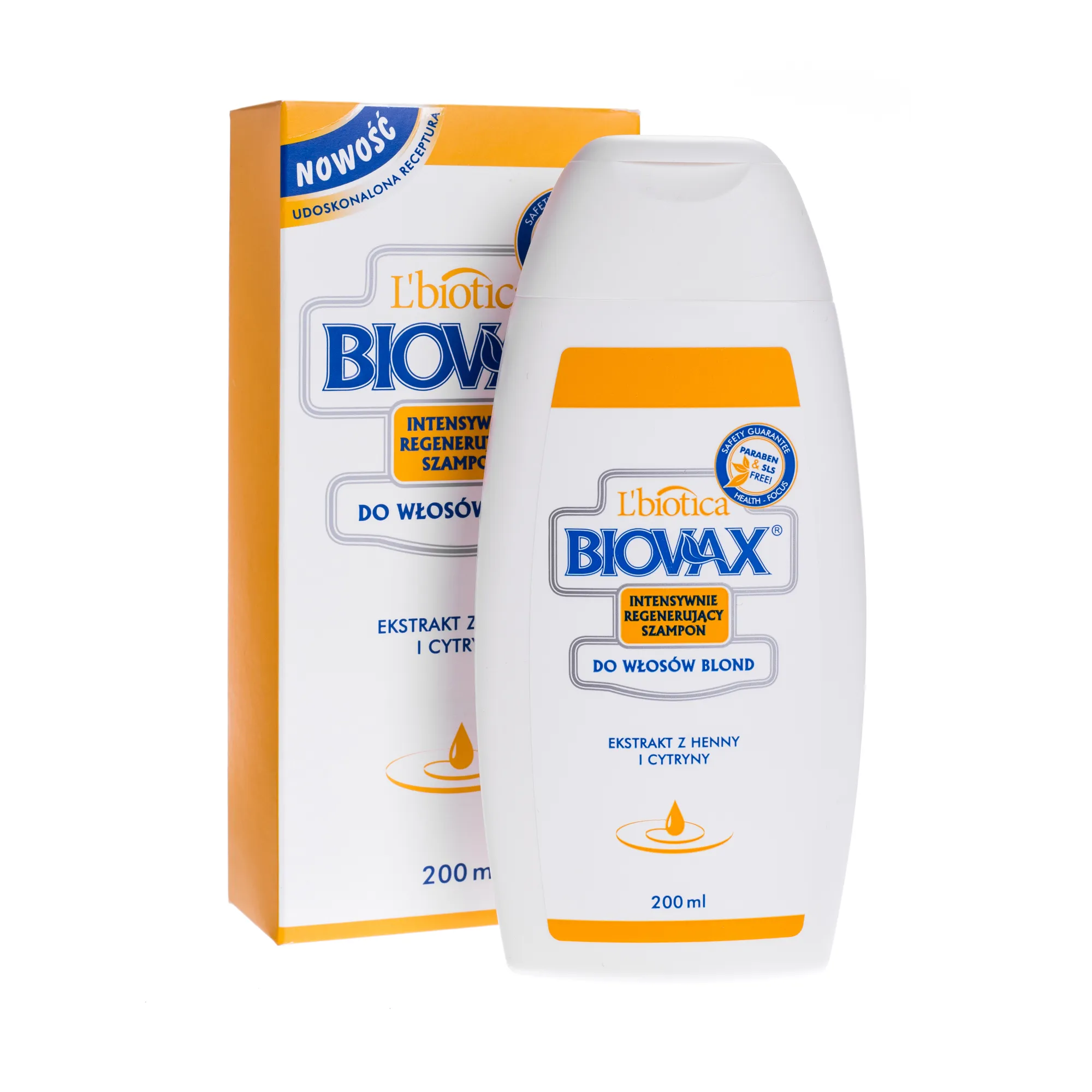 BIOVAX, szampon intensywnie regenerujący do włosów blond, 200ml 