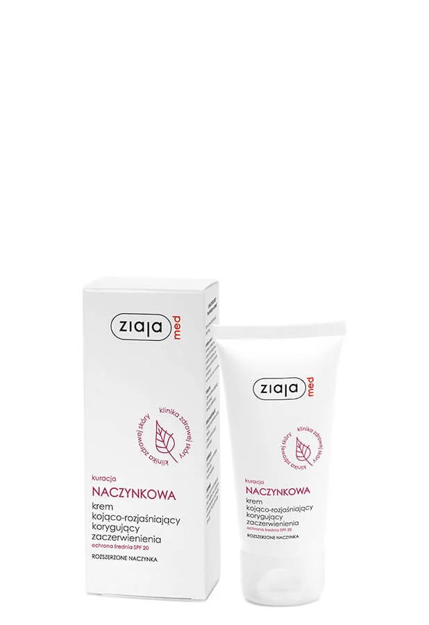 Ziaja Med Kuracja Naczynkowa krem kojąco-rozjaśniający korygujący zaczerwienienia SPF 20, 50 ml