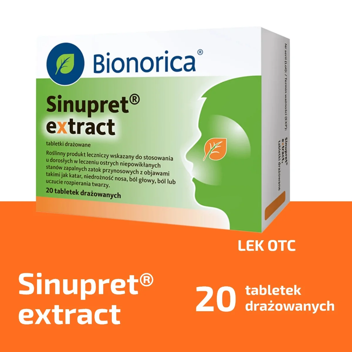 Sinupret Extract 160 mg, 20 tabletek drażowanych