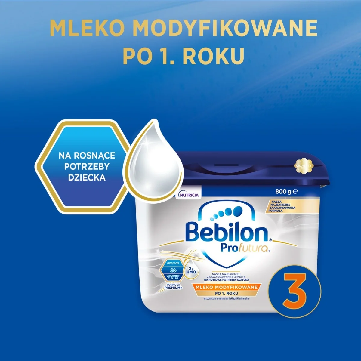 Bebilon Profutura 3, mleko w proszku modyfikowane po 1. roku, 800 g