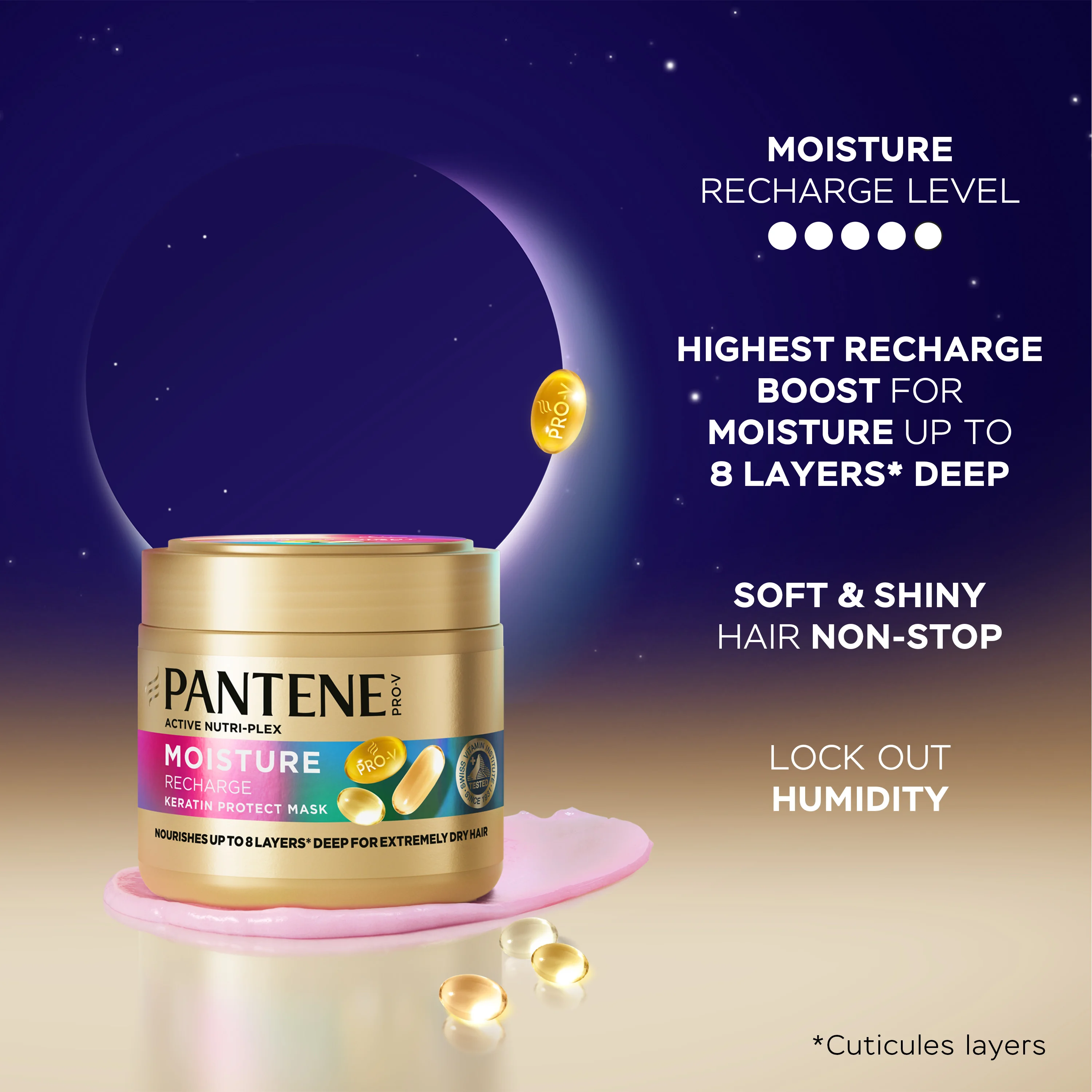 Pantene Pro-V Hydration Recharge Keratin Protect maska do włosów bardzo suchych, 300 ml