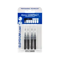 Elgydium Clinic Mono Compact 0, szczoteczki międzyzębowe, czarne, 4 sztuki