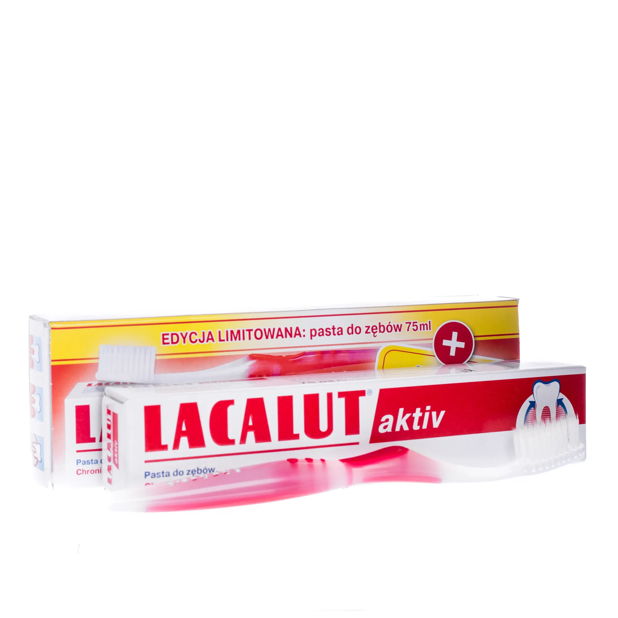 Lacalut Activ, ochronna pasta do zębów + delikatna szczoteczka gratis, 75 ml 