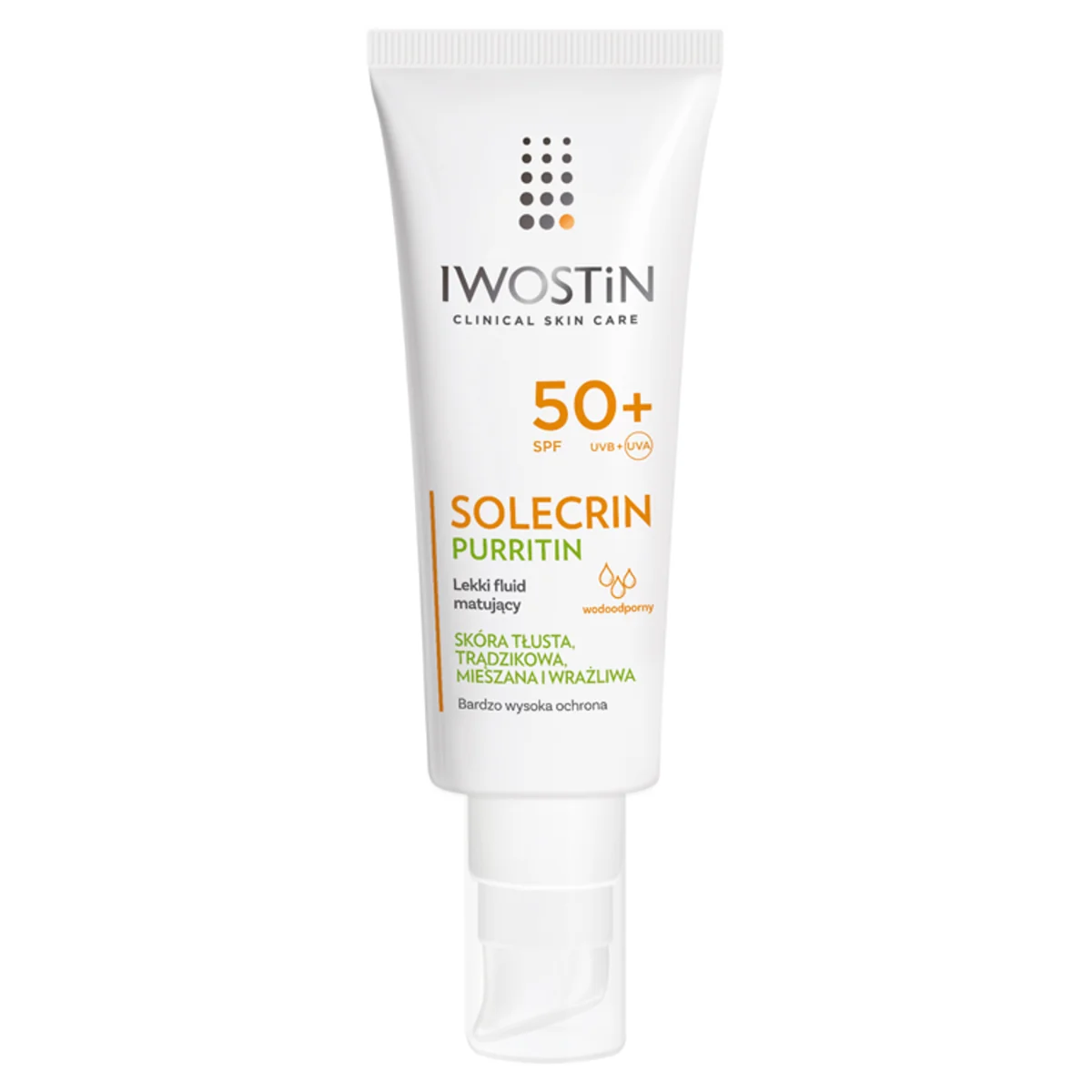 Iwostin Solecrin Purritin lekki fluid matujący SPF 50+, 40 ml