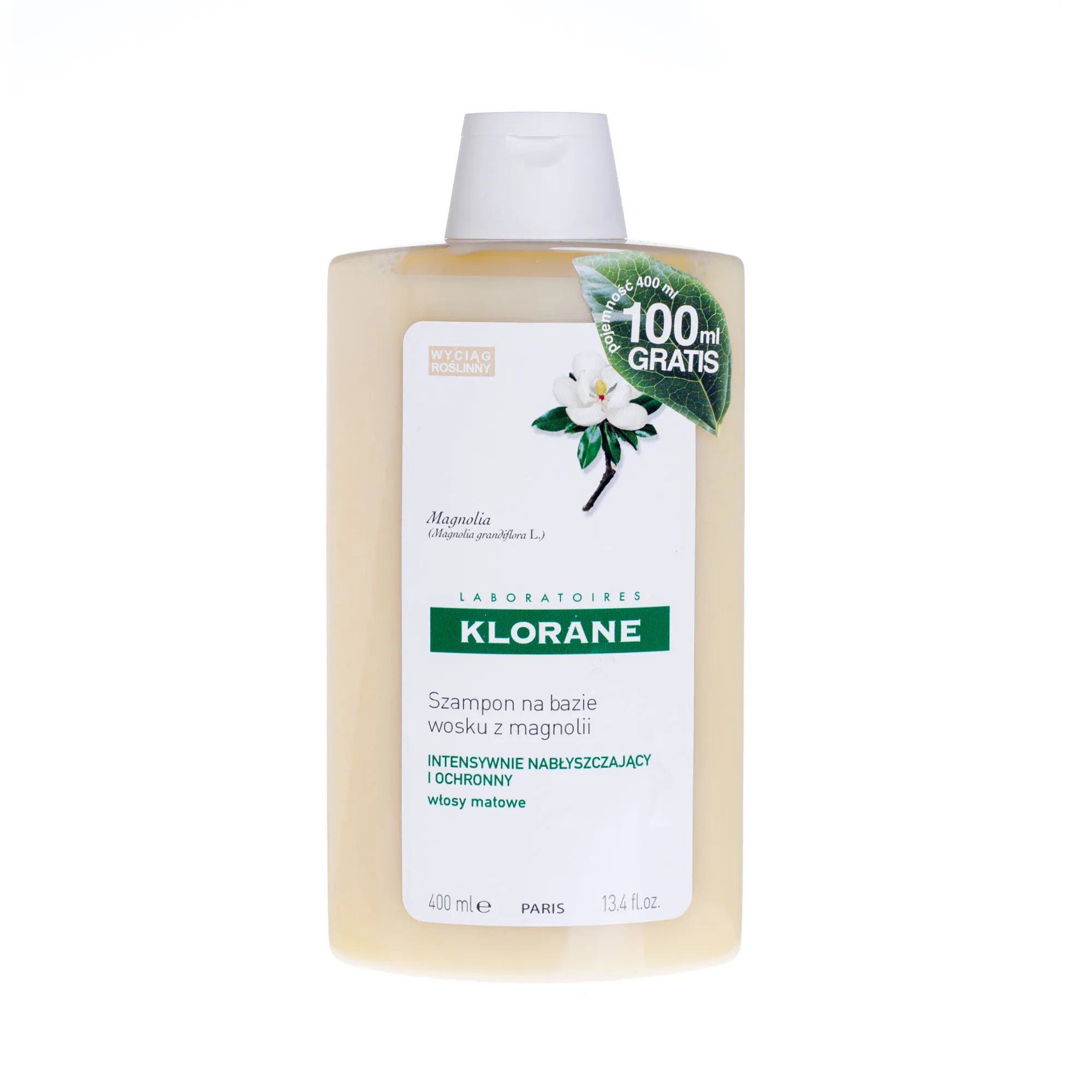 Klorane szampon na bazie wosku z magnolii, 400 ml 