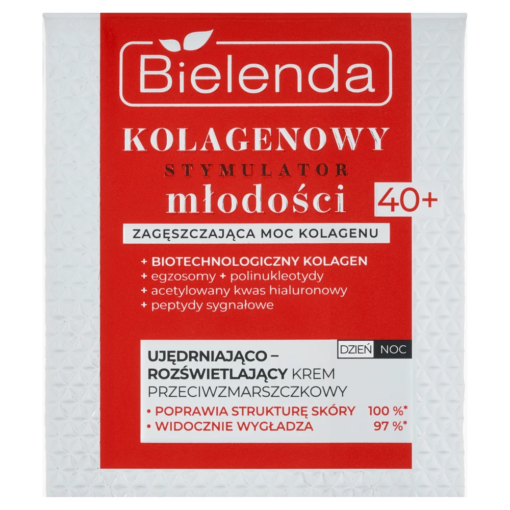 Bielenda Kolagenowy Stymulator Młodości ujędrniająco-rozświetlający krem dzień noc 40+, 50 ml